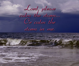 Lord, please calm the storm...Or calm the storm in me.